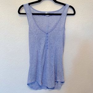 Free People Ribbed Tank- light blue/periwinkle - Size Large